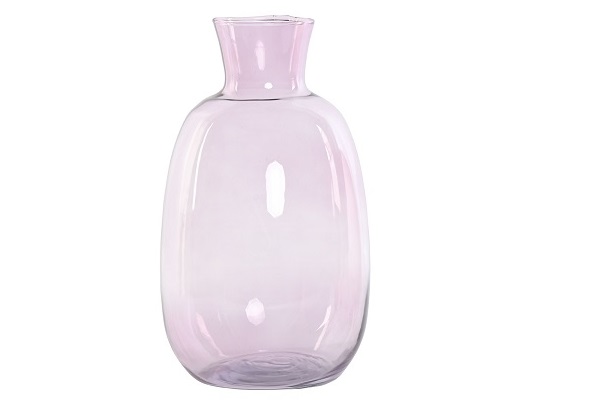 JARRON CRISTAL RECICLADO 19X19X36 VIOLETA